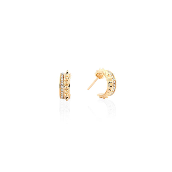18k Hab El Hayl Evolution Earrings in Yellow Gold with Diamonds