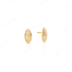 18k Al Merriyah M/5 earrings in yellow gold with diamonds
