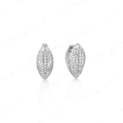 18k Al Merriyah M/5 earrings in white gold with diamonds
