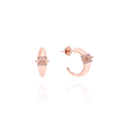 18k Hab El Hayl Origins Earring in Rose Gold with Diamonds
