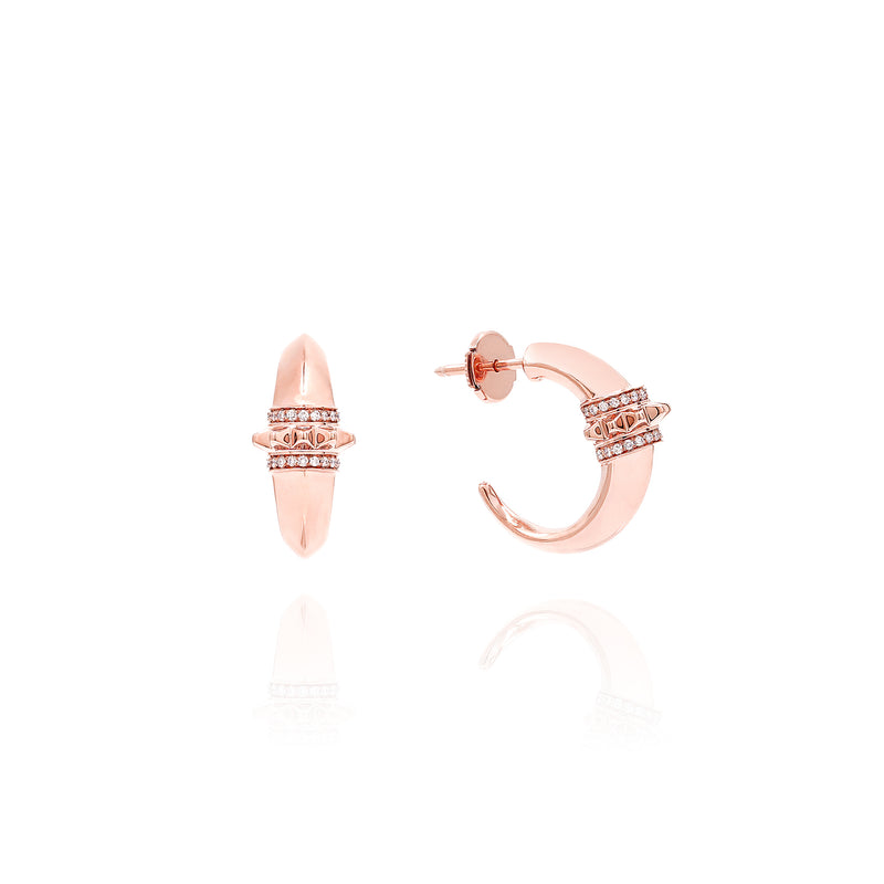 18k Hab El Hayl Origins Earring in Rose Gold with Diamonds
