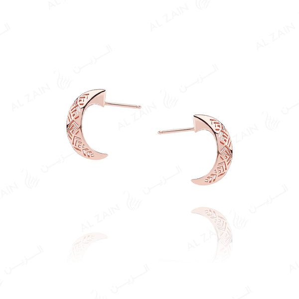 18k Al Merriyah M/5 earrings in rose gold with diamonds
