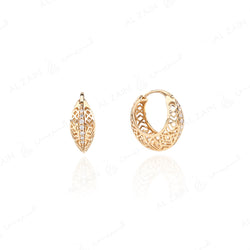 18k Al Merriyah M/5 earrings in yellow gold with diamonds