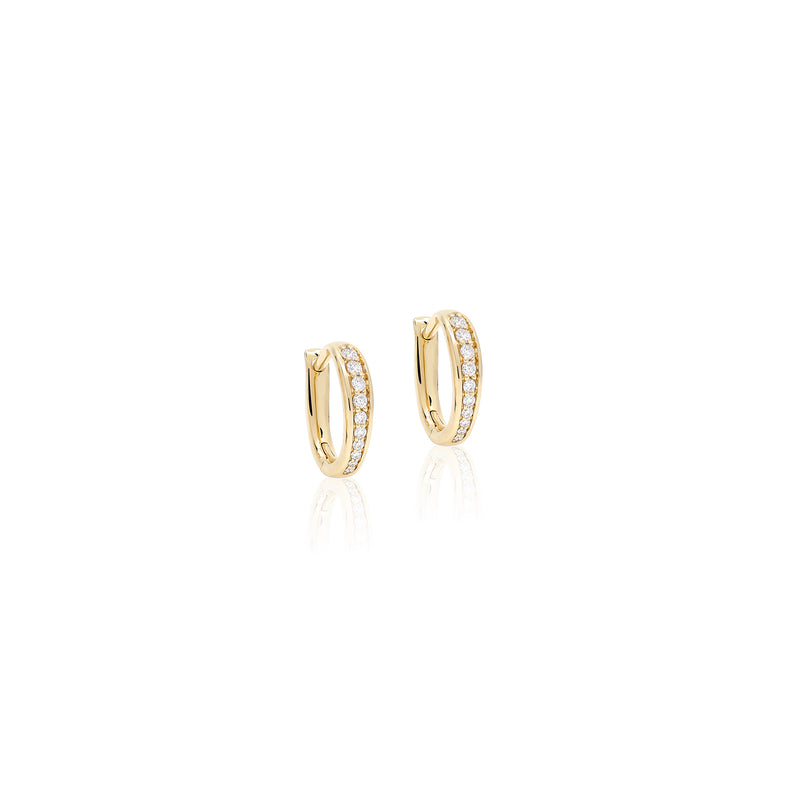 Small Diamond Hoops