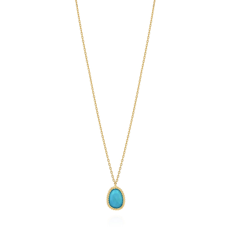 Nina Mariner Turquoise Pendant Necklace with Large Stone
