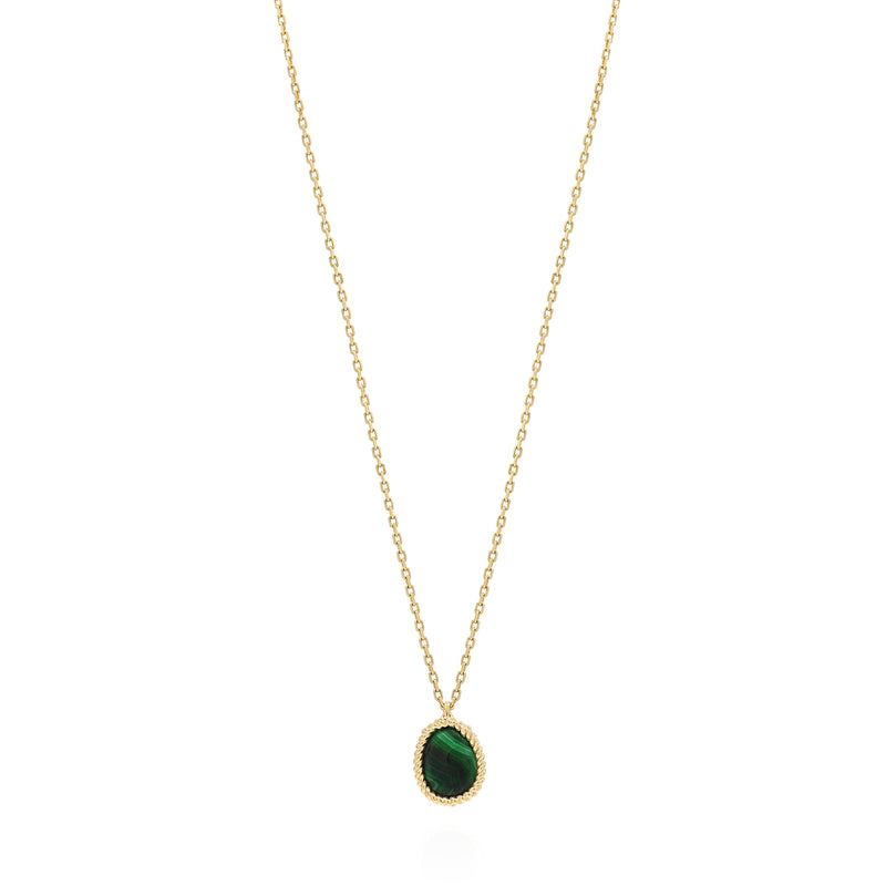 Nina Mariner Malachite Pendant Necklace with Petite Stone