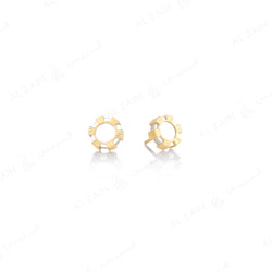 Cordoba earrings in yellow gold with mother of pearl stones