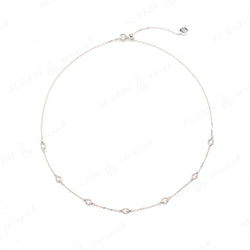 Nina Necklace in White Gold with Diamonds