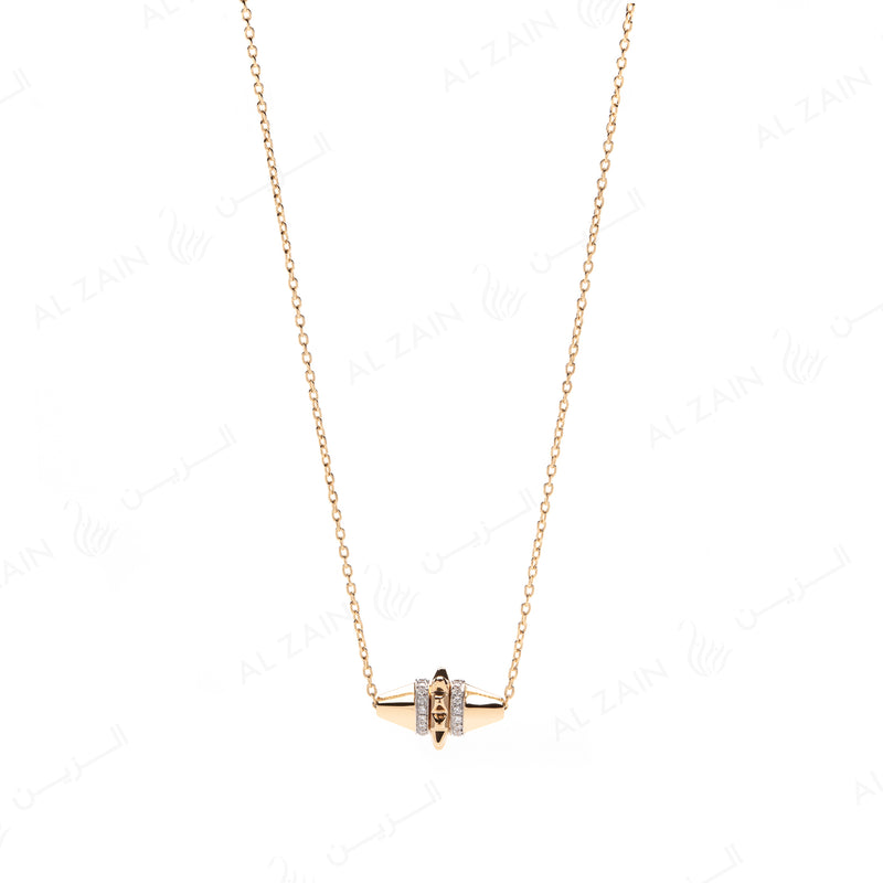 Hab El Hayl Necklace in Yellow Gold with Diamonds - Al Zain Jewellery