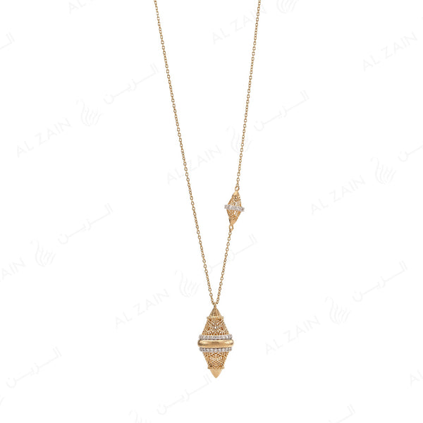 Al Merriyah in 18k Yellow Gold necklace with Diamonds