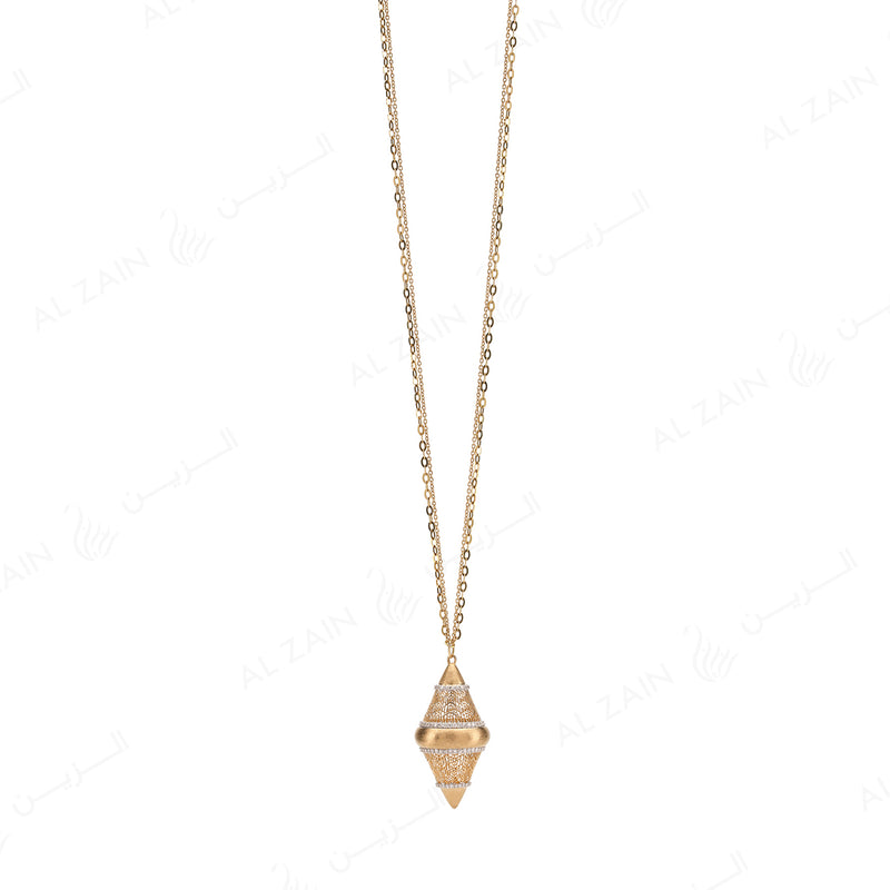 Al Merriyah in 18k Yellow Gold necklace with Diamonds