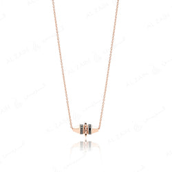 Hab El Hayl 2nd Edition Necklace in Rose Gold with Black Diamonds