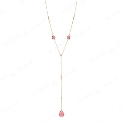 Simply Nina necklace in 18k yellow gold with Opal stones and diamonds