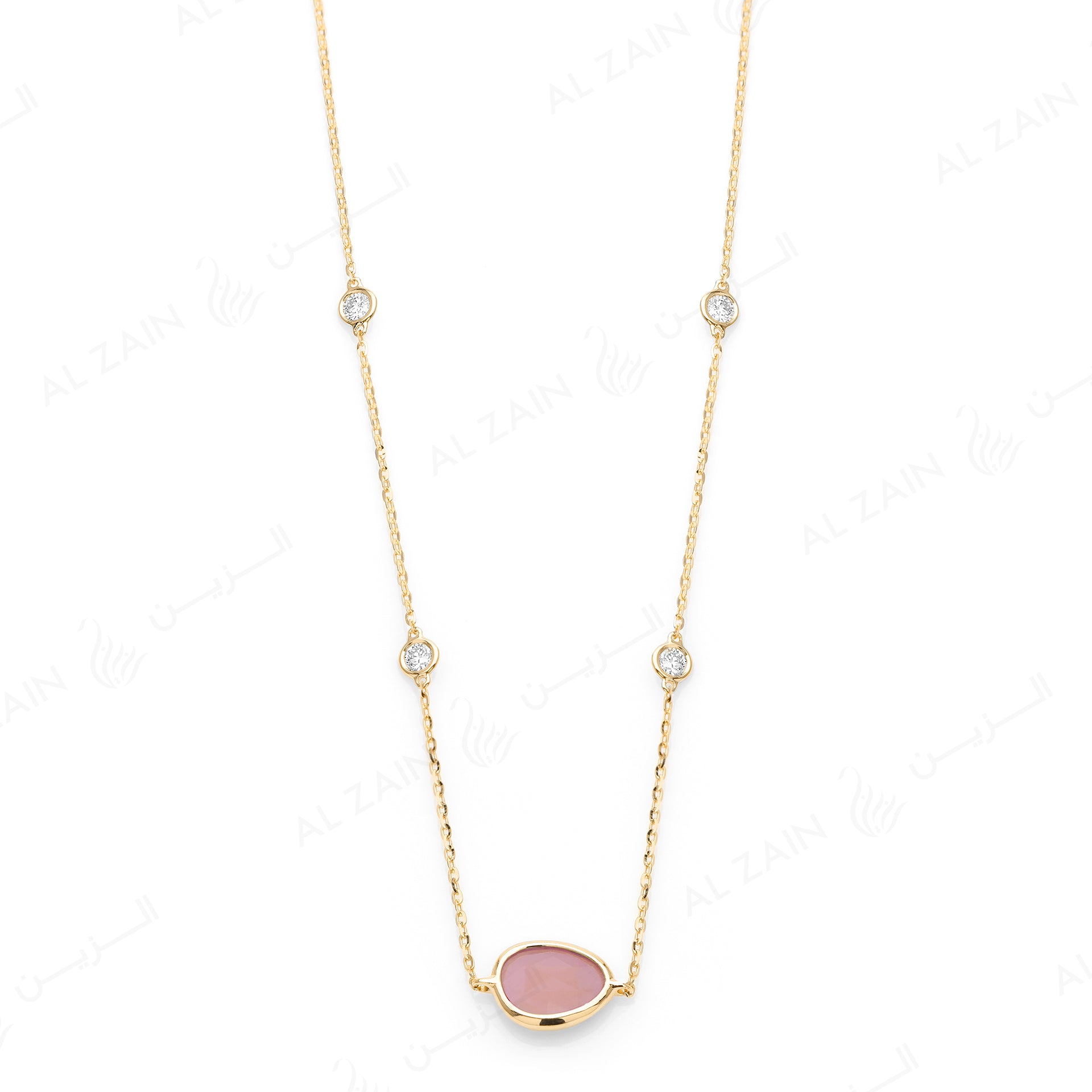 Simply Nina choker in 18k yellow gold with Opal stone and diamonds