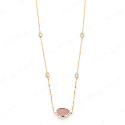Simply Nina choker in 18k rose gold with Opal stone and diamonds