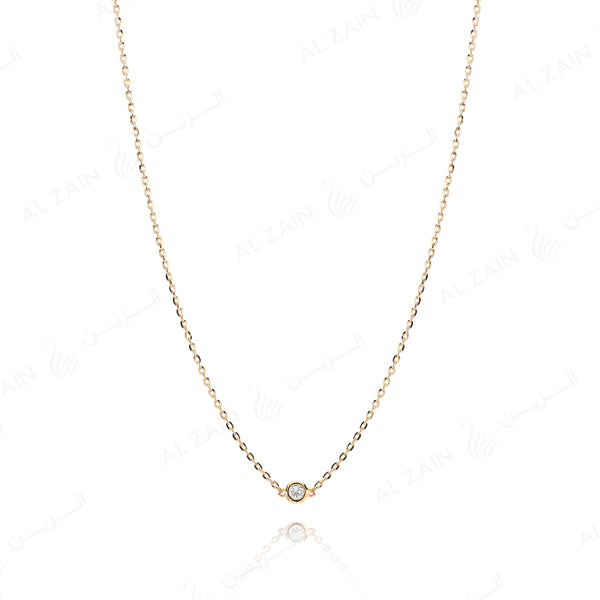 Al-Nada necklace in yellow gold with diamond