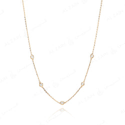 Al-Nada necklace in yellow gold with diamonds