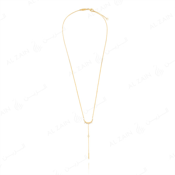 Melati "Eclipse" necklace in Yellow Gold with Diamonds and Pearls