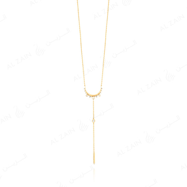Melati "Eclipse" necklace in Yellow Gold with Diamonds and Pearls