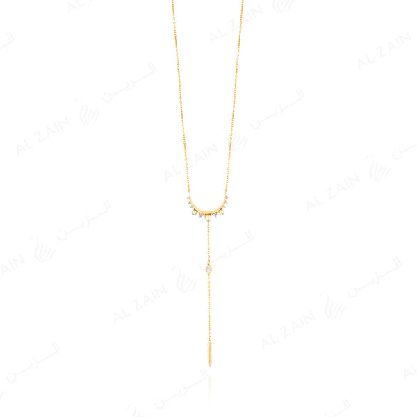 Melati "Eclipse" necklace in Yellow Gold with Diamonds and Pearls