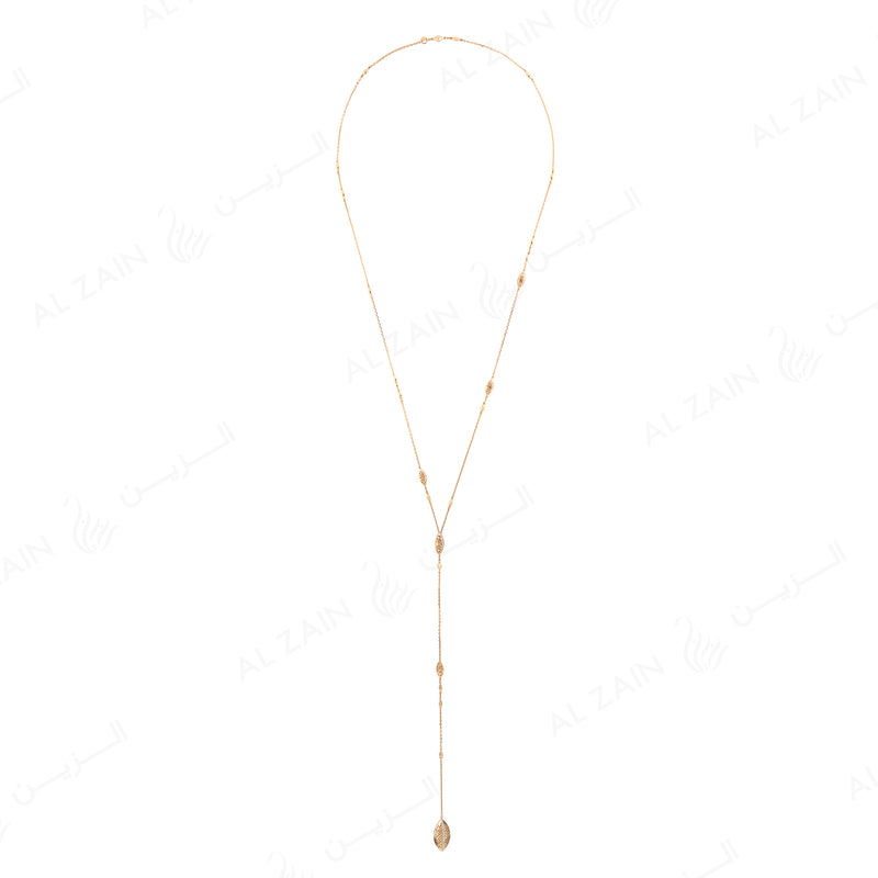 18k Al Merriyah M/5 transformable long necklace in yellow gold with diamonds