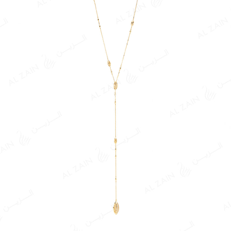 18k Al Merriyah M/5 transformable long necklace in yellow gold with diamonds