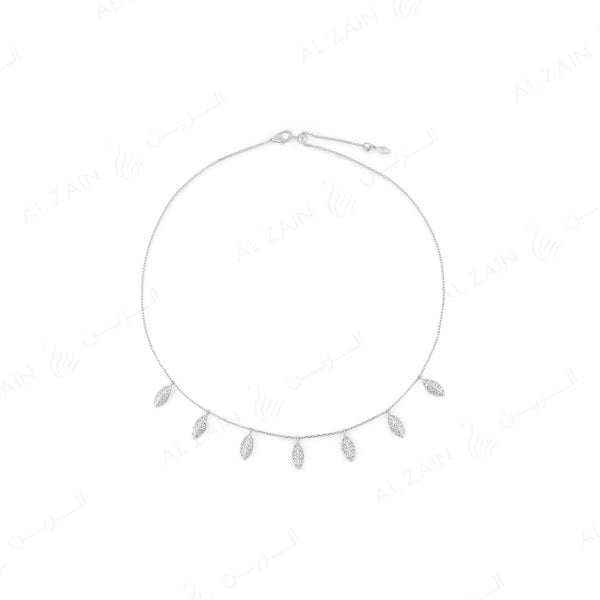 18k Al Merriyah M/5 choker in white gold with diamonds