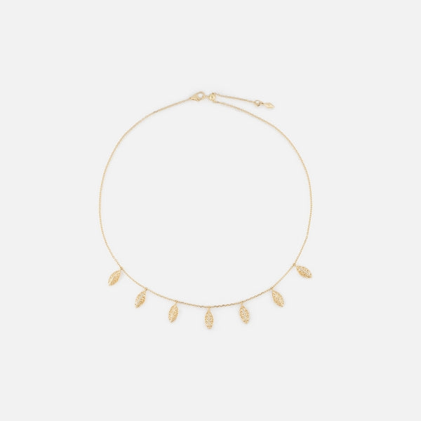 18k Al Merriyah M/5 choker in yellow gold with diamonds
