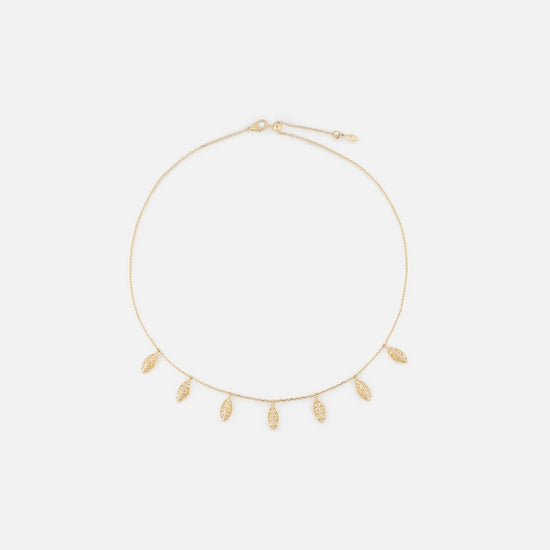 18k Al Merriyah M/5 choker in yellow gold with diamonds