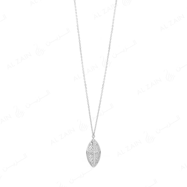 18k Al Merriyah M/5 necklace in white gold with diamonds