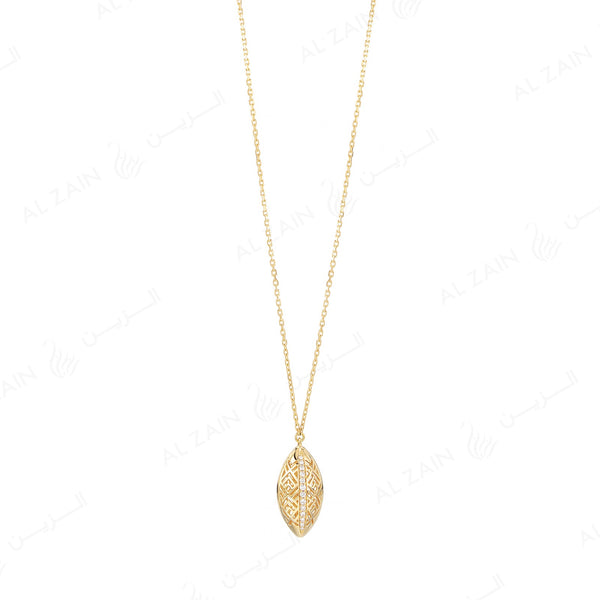 18k Al Merriyah M/5 necklace in yellow gold with diamonds