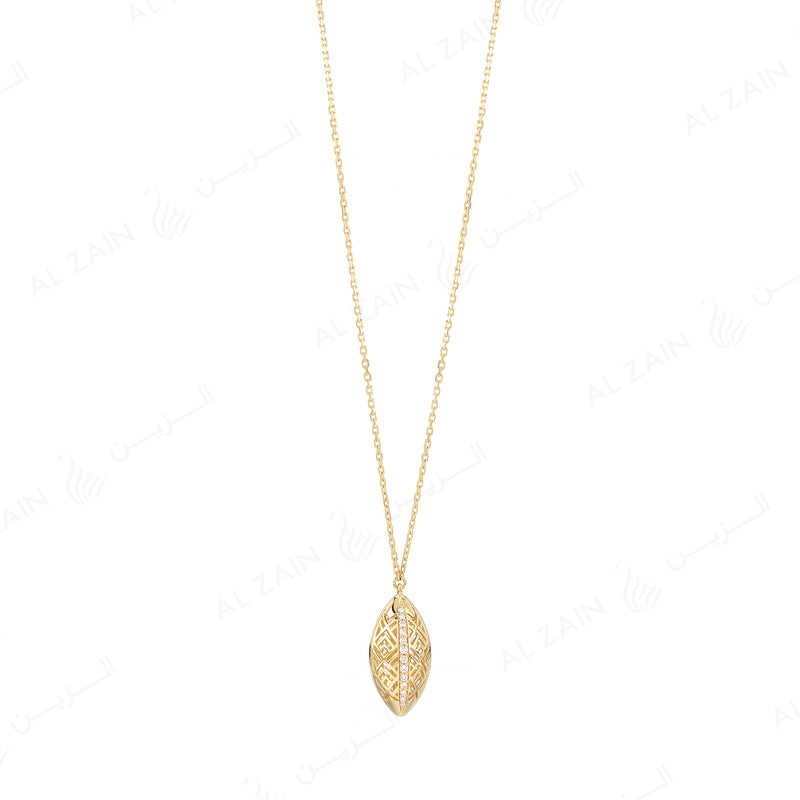 18k Al Merriyah M/5 necklace in yellow gold with diamonds