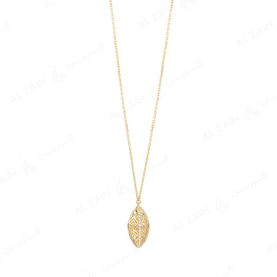 18k Al Merriyah M/5 necklace in yellow gold with diamonds