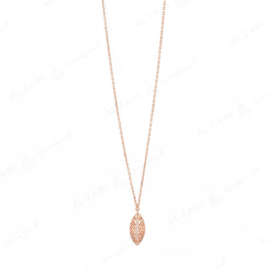 18k Al Merriyah M/5 necklace in rose gold with diamonds