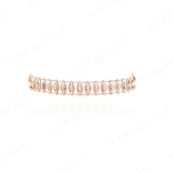18k Al Merriyah M/5 choker in yellow gold with diamonds