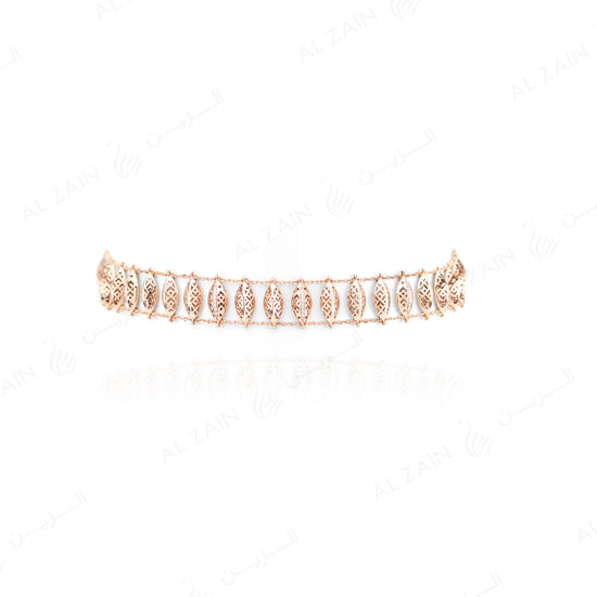 18k Al Merriyah M/5 choker in yellow gold with diamonds