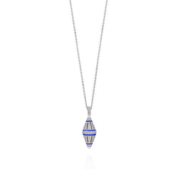 Al Merriyah Hyceram Pendant Necklace In White Gold With Diamonds