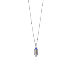 Al Merriyah Hyceram Pendant Necklace In White Gold With Diamonds