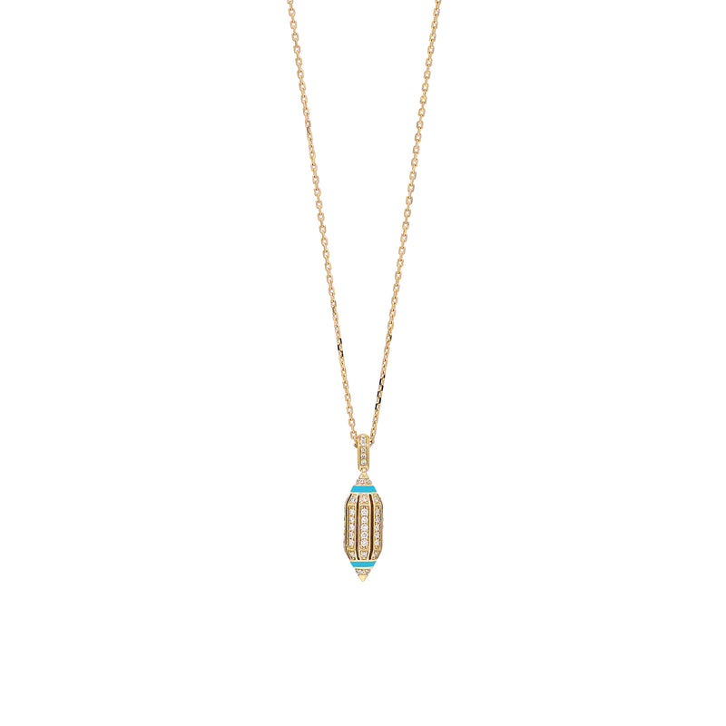 Al Merriyah Hyceram Necklace in Yellow Gold with Diamonds