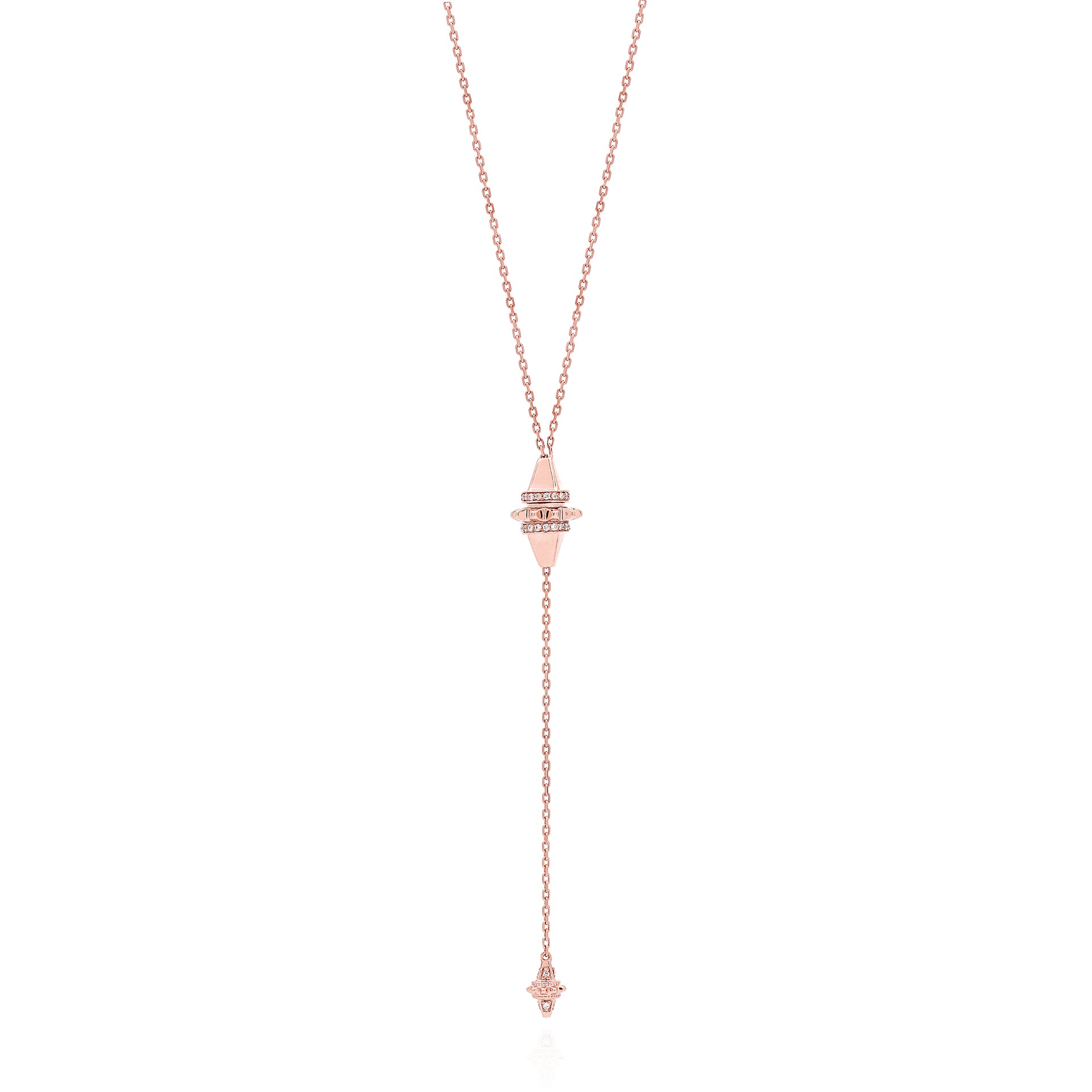 18k Hab El Hayl Origins Adjustable Necklace in Rose Gold with Diamonds