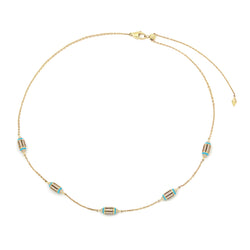 Al Merriyah Hyceram Choker Necklace in Yellow Gold with Diamonds