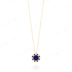 Cordoba necklace in yellow gold with lapis stones