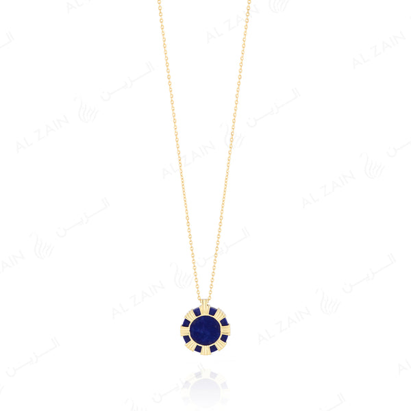Cordoba necklace in yellow gold with lapis stones