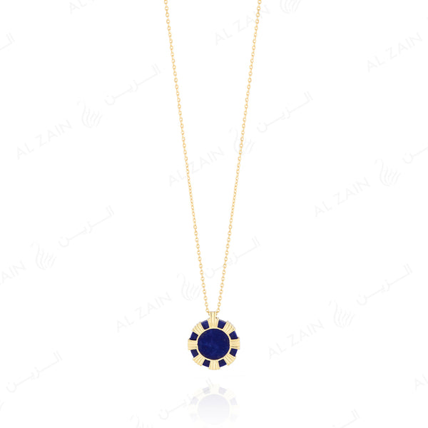 Cordoba necklace in yellow gold with lapis stones