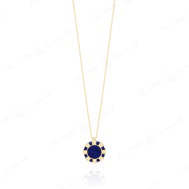 Cordoba necklace in yellow gold with lapis stones