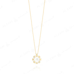 Cordoba necklace in yellow gold with mother of pearl stones