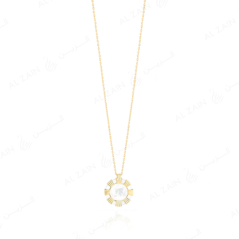 Cordoba necklace in yellow gold with mother of pearl stones