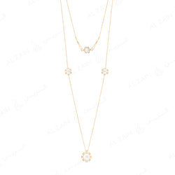 Cordoba necklace in yellow gold with mother of pearl stones