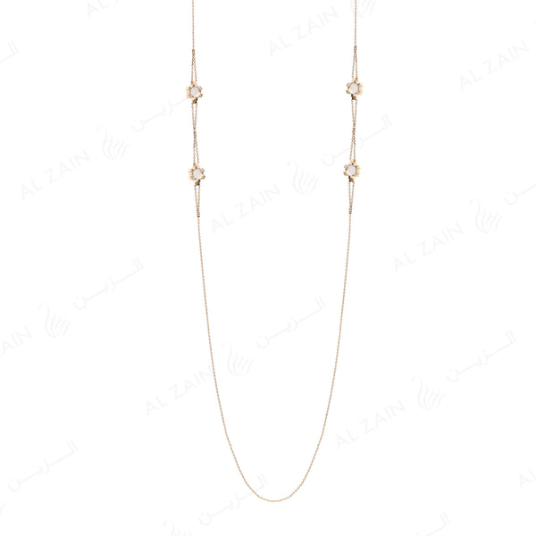Cordoba necklace in yellow gold with mother of pearl stones