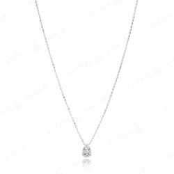 18k White gold pendant in pear illusion cut set diamonds